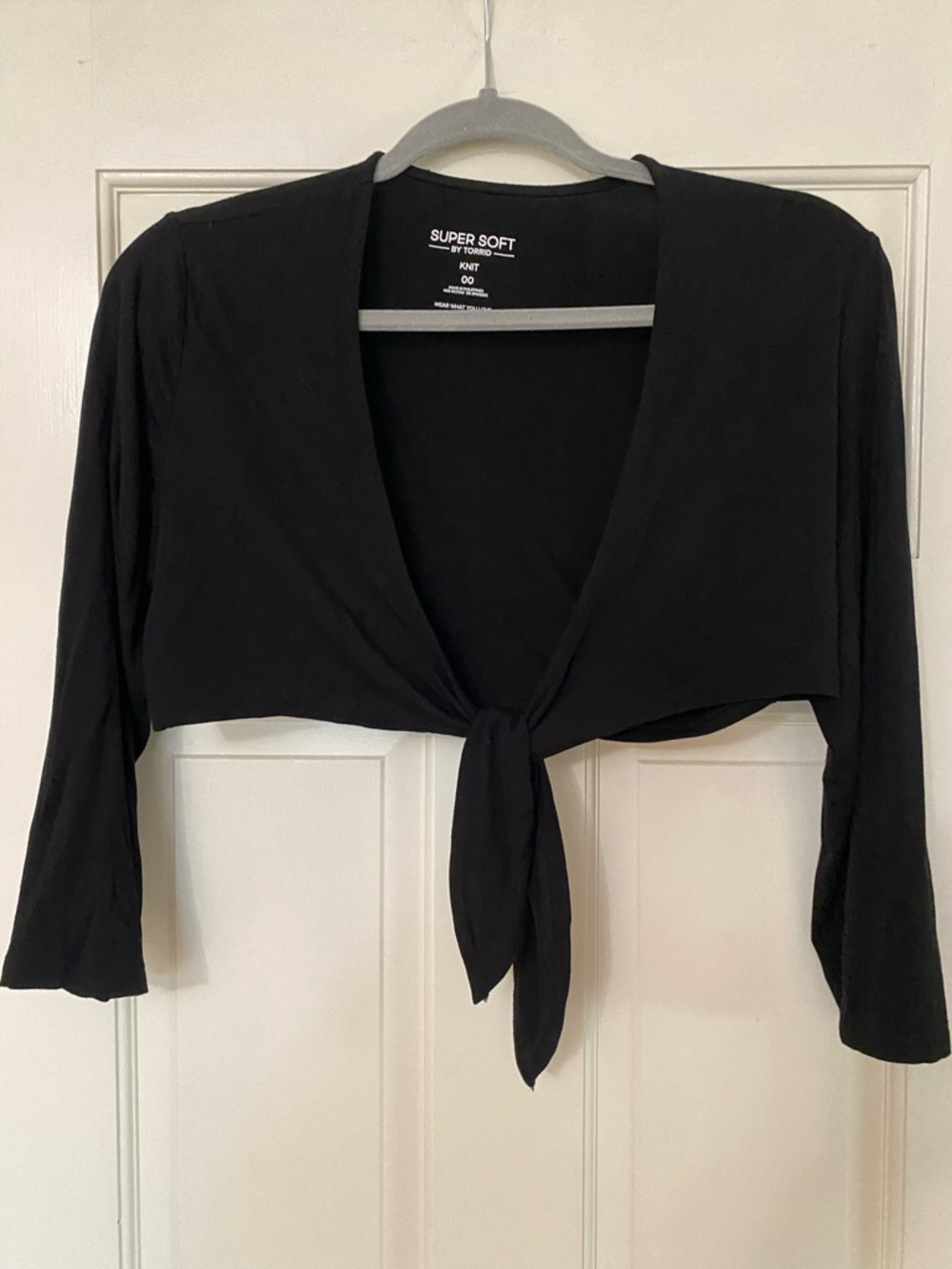 Torrid Black Tie-Front Shrug
